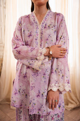 Lilac Floral Mist Printed two piece