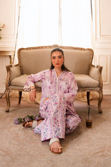 Lilac Floral Mist Printed two piece