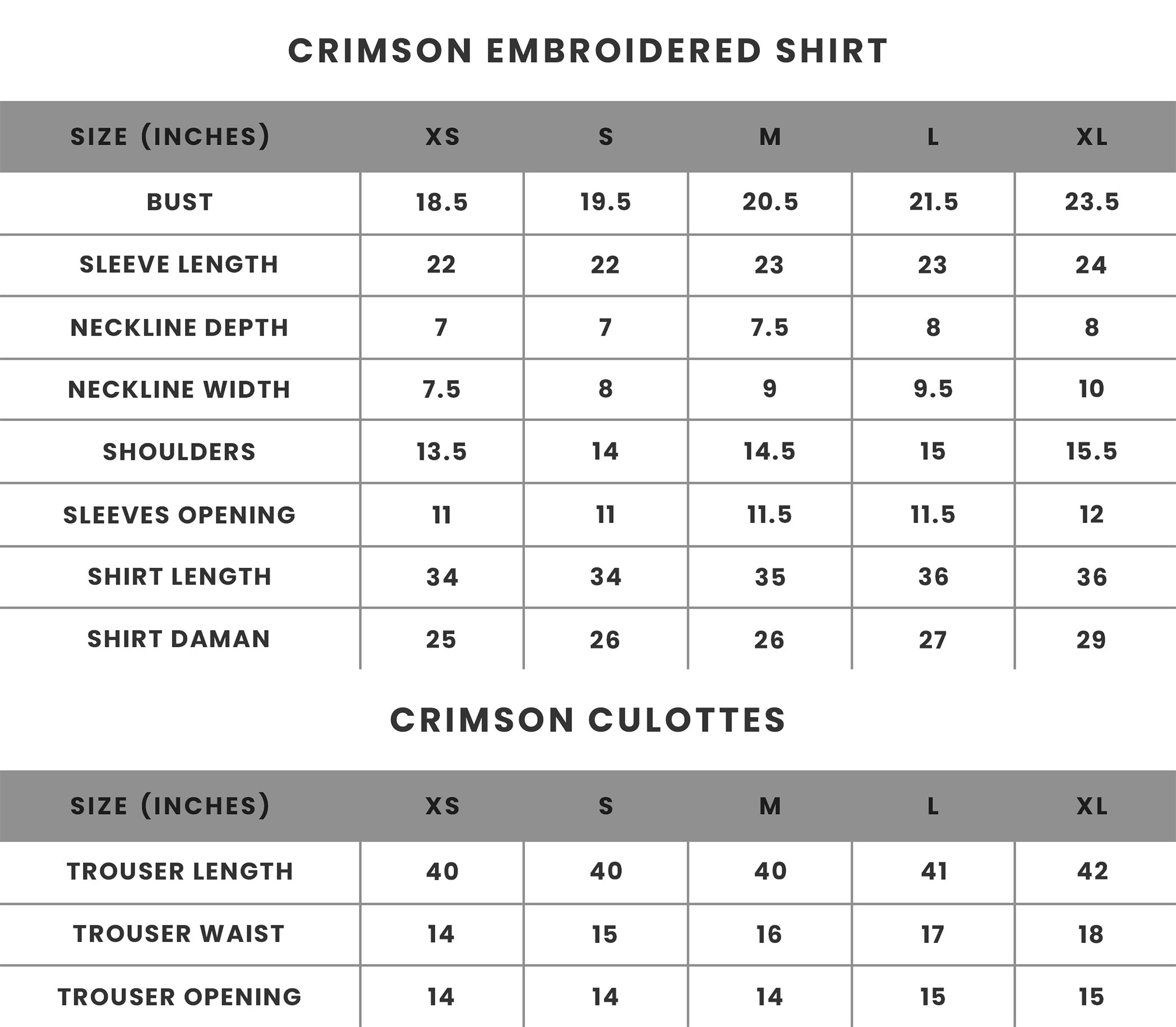 Crimson Embroidered two piece